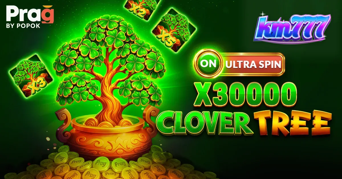 Tampilan visual slot Clover Tree x30000 Prag dengan tema keberuntungan